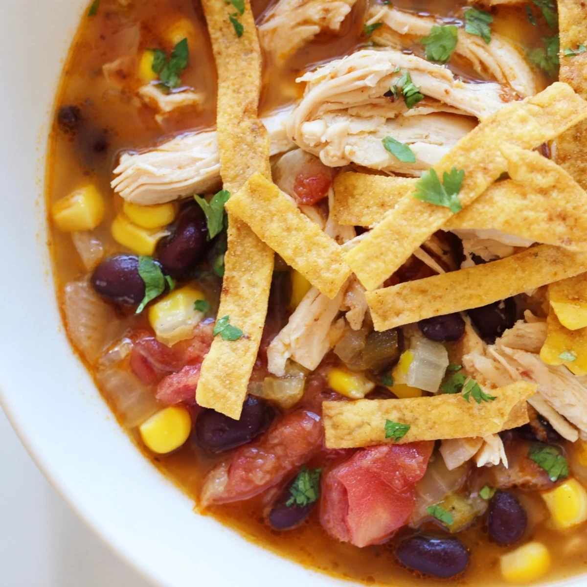 Chicken Tortilla Soup Crispy