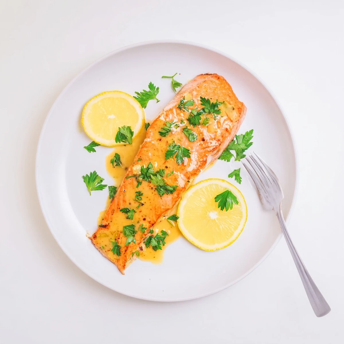 Tender, flaky Baked Salmon with Honey Mustard drizzled with extra sauce and fresh lemon, perfect for a healthy weeknight dinner.