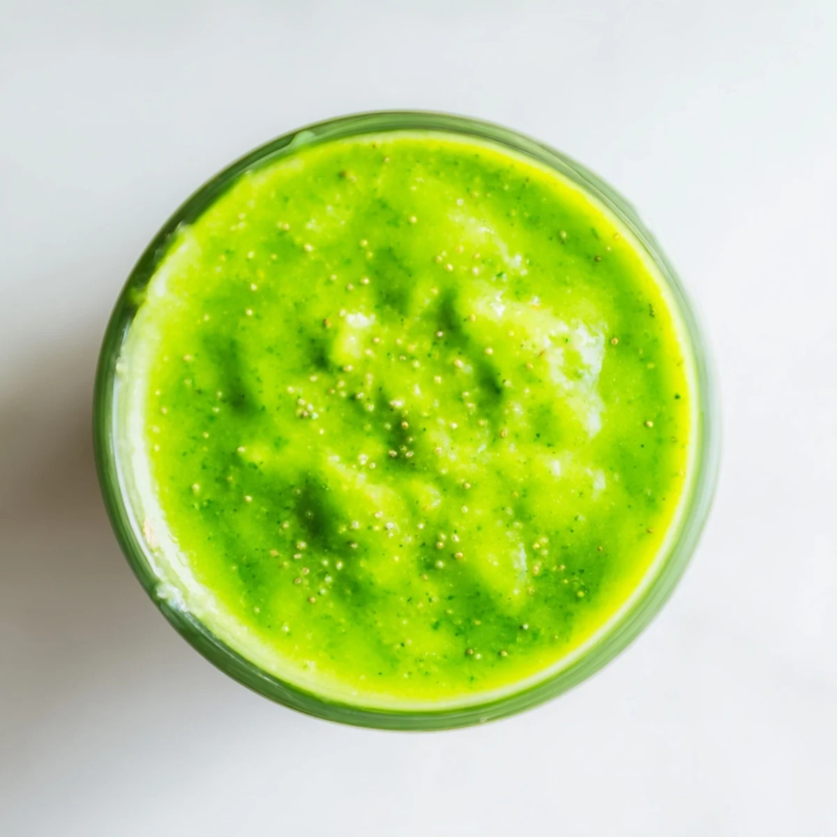 A refreshing Green Smoothie with Kale, Pineapple, and Ginger garnished with a pineapple wedge, perfect for breakfast.
