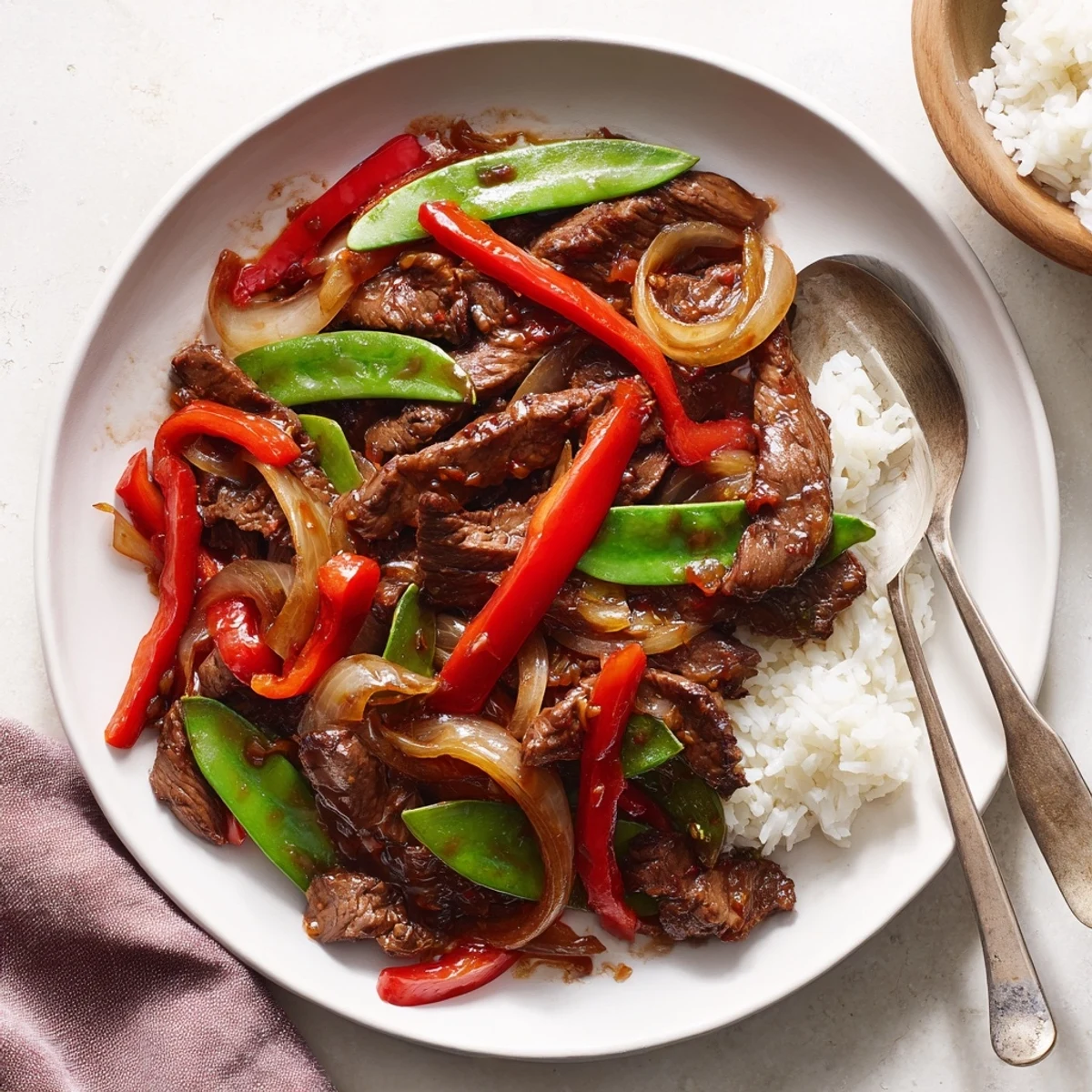 Beef With Oyster Sauce stir-fry with crisp veggies in a savory glaze.