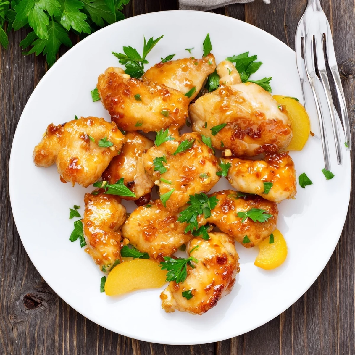 Savory Classic Apricot Chicken served hot over steamed jasmine rice, ready for a comforting family dinner.
