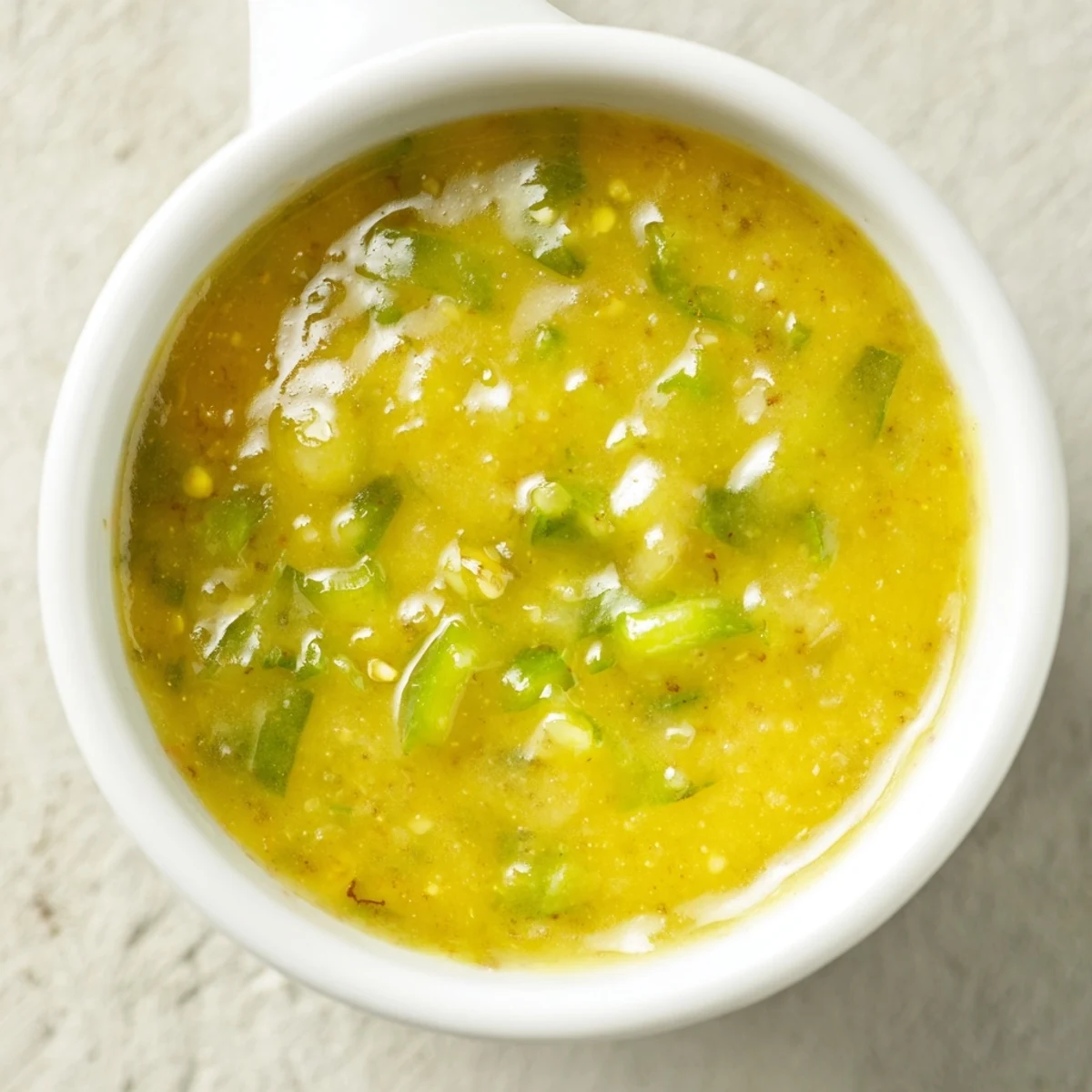 Spicy sweet jalapeño honey mustard sauce plated alongside crispy pretzels for dipping and snacking
