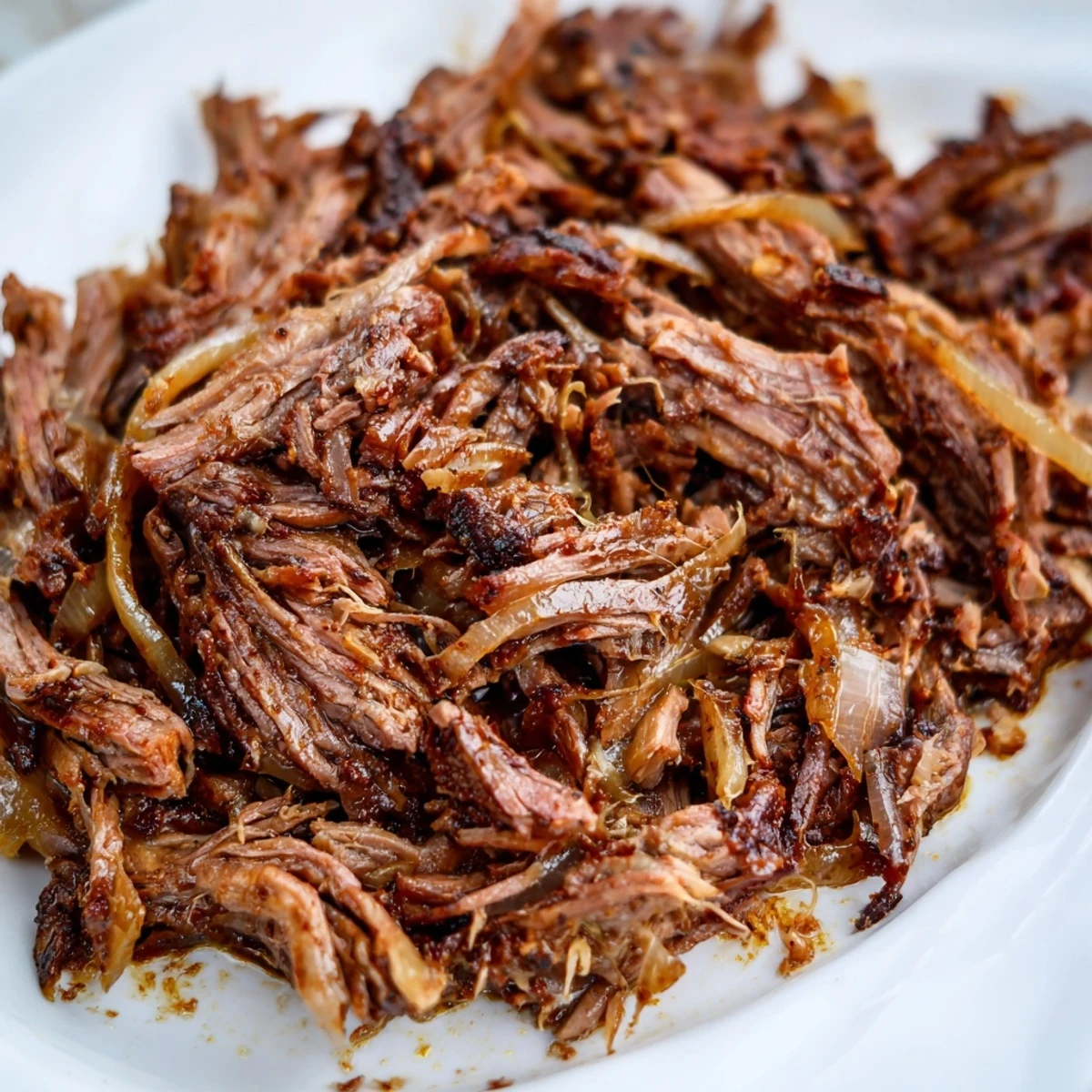 Juicy Crock Pot shredded beef recipe with falling-apart texture, ideal for rice bowls