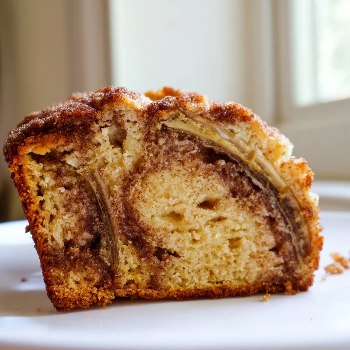 Cinnamon Sugar Swirl Banana Bread