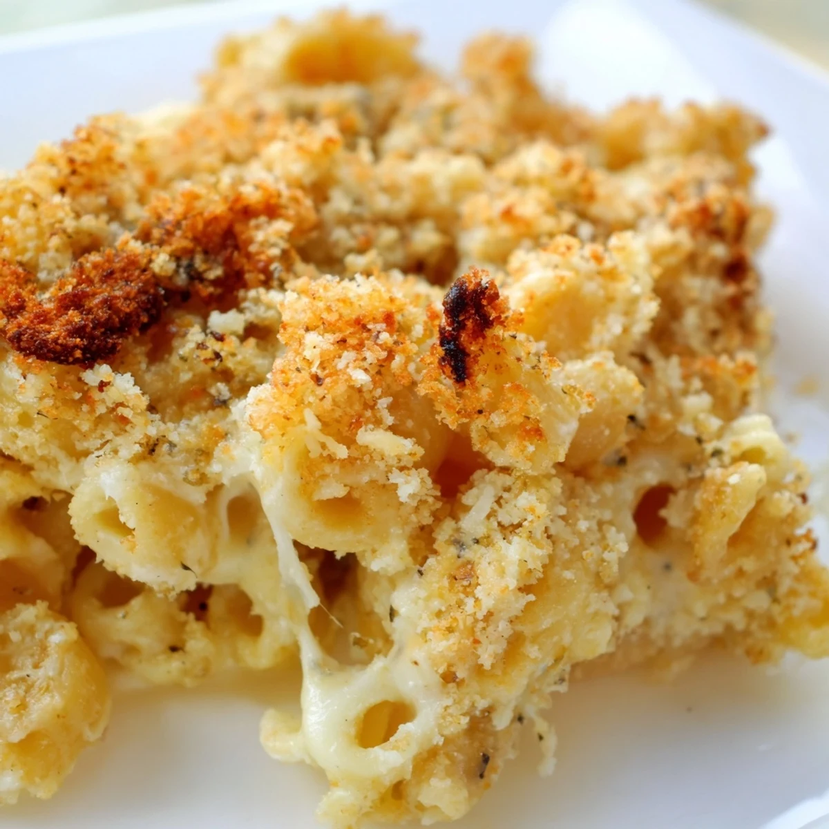 Creamy Three Cheese Baked Macaroni