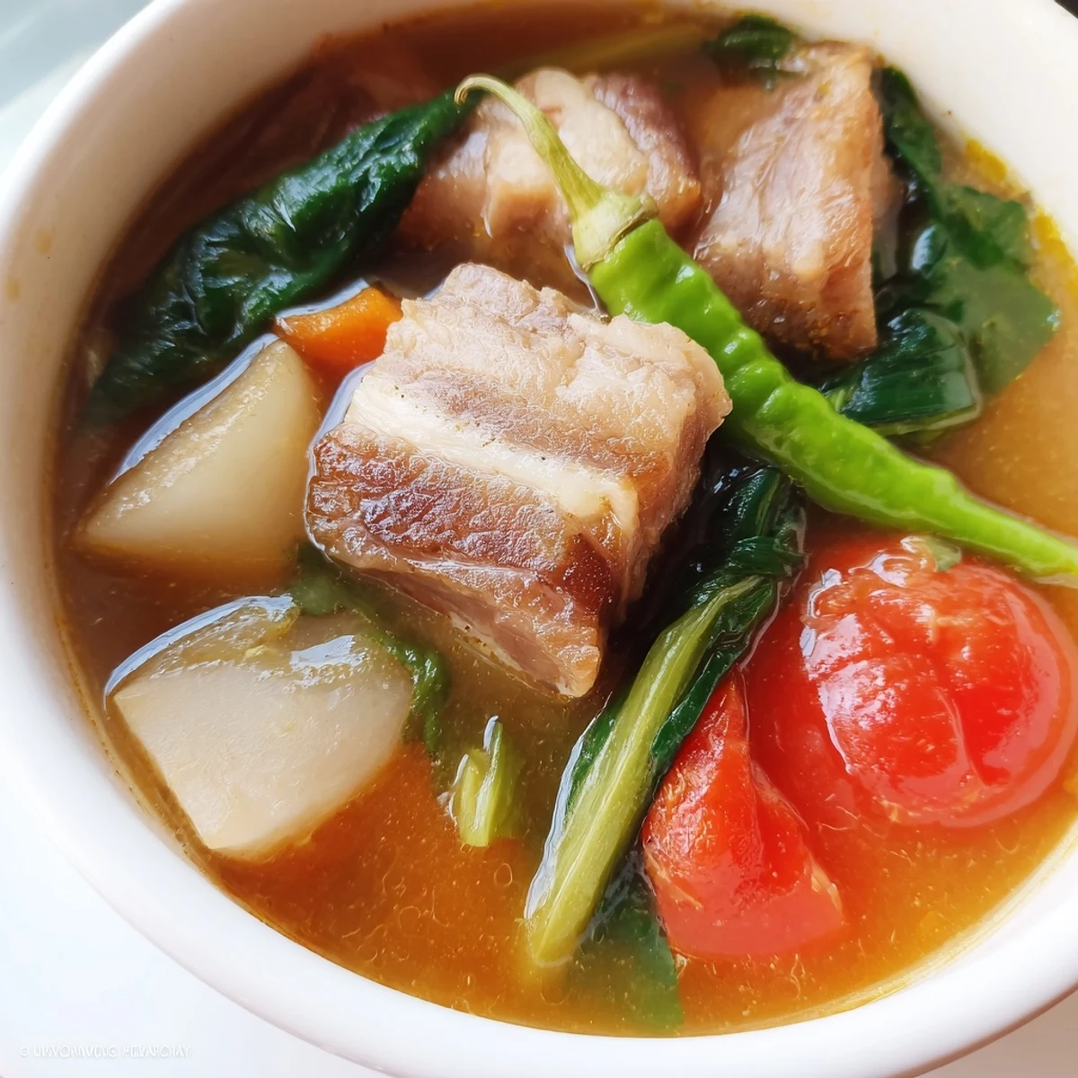 Filipino Sinigang Sour Soup