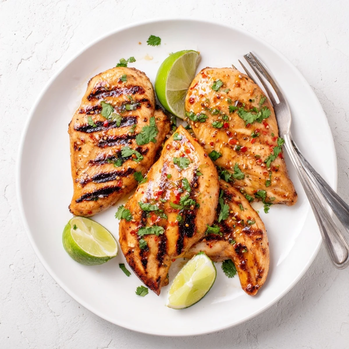Perfectly charred honey lime glazed grilled chicken with smoky spices and bright citrus flavors