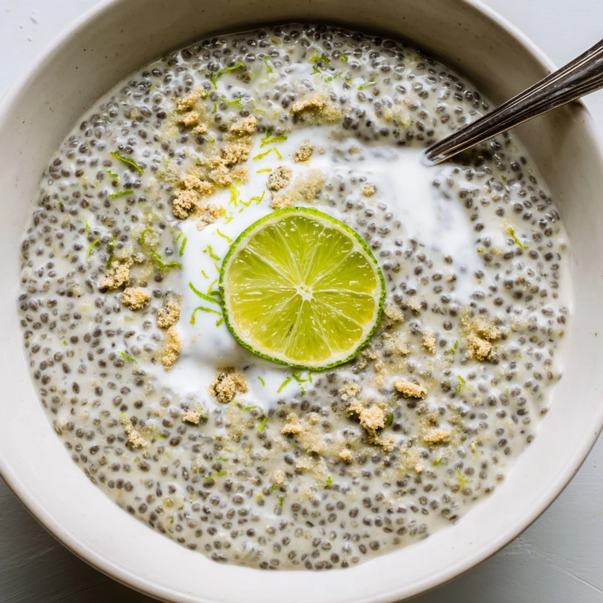 Key Lime Chia Pudding: creamy, tangy layers in glass with lime zest