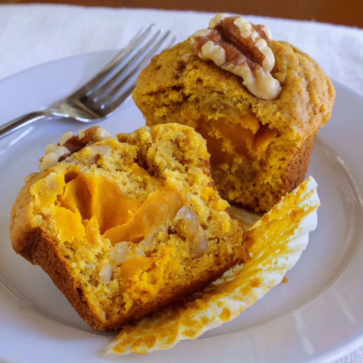Fresh-baked Butternut Squash Banana Muffins, moist crumb, perfect with morning coffee