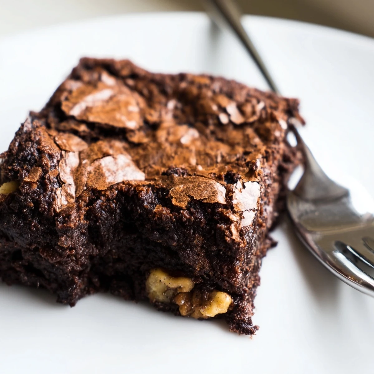 Decadent dark chocolate brownies fresh from the oven on parchment paper
