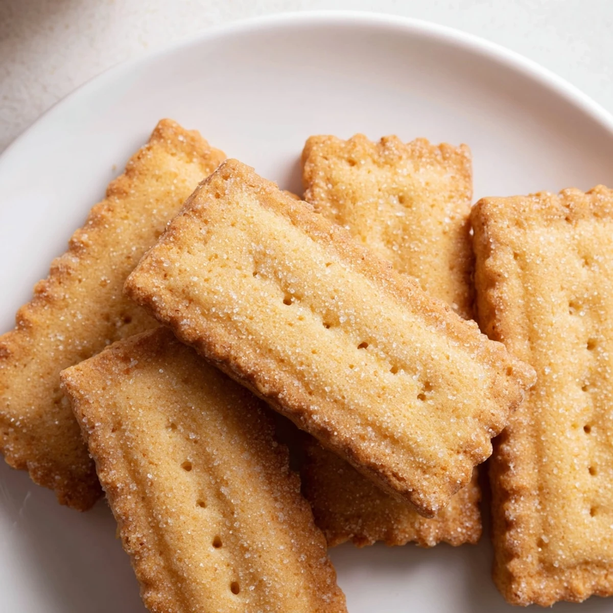 Golden French Petit Beurre cookies arranged on a rustic parchment-lined baking sheet