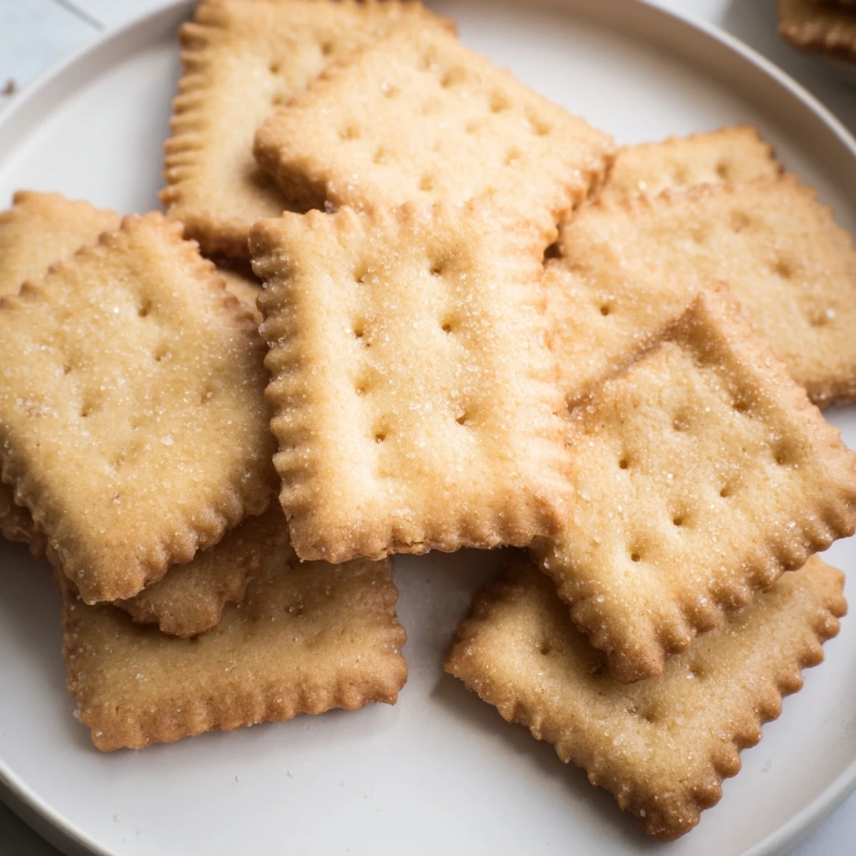 Buttery Petit Beurre shortbread fresh from the oven with classic fork-pinched edges